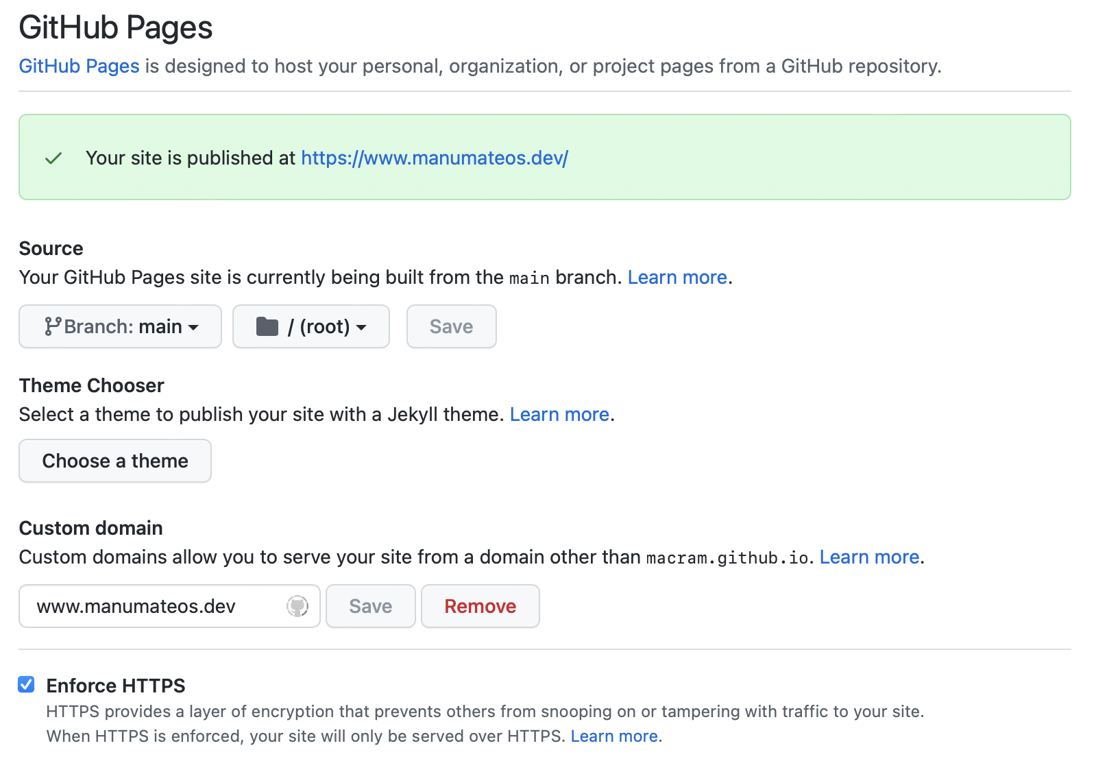 Configuración de GitHub Pages
